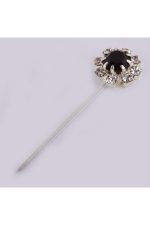 Taşlı Eşarp İğnesi-Siyah