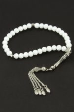 Ceyt Taşı Tesbih 8 mm-Beyaz