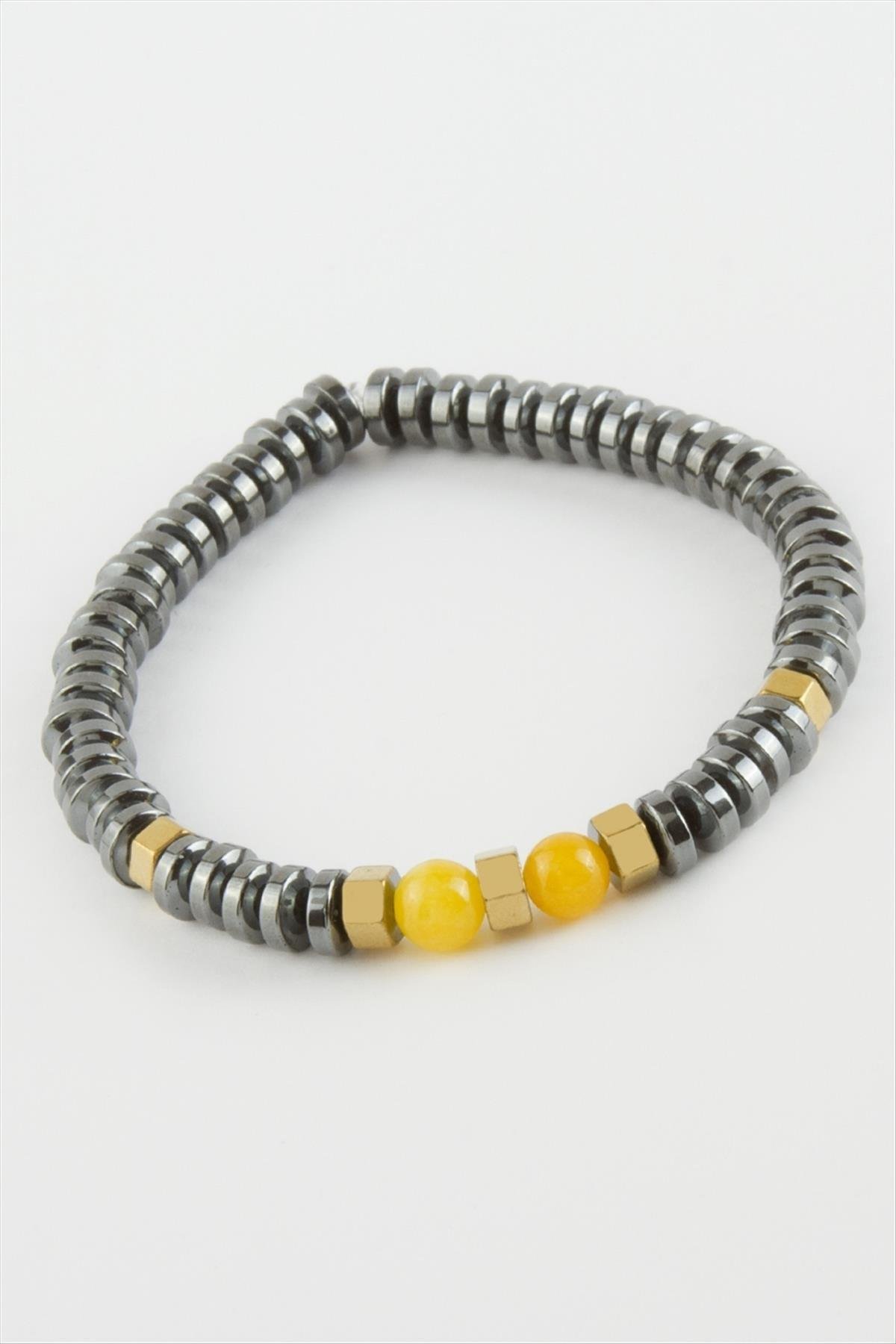 1204252_Hematit-Akik-Dogaltas-Bileklik-79f2.jpg Hematit Akik Doğaltaş Bileklik-Antrasit - Görsel 2