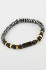 Hematit Onix Doğaltaş Bileklik-Antrasit - Görsel 2