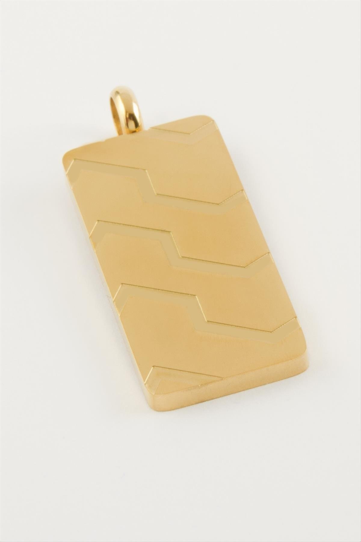 1204276_Dikdortgen-Isim-Yazilabilir-Celik-Kolye-613a.jpg Dikdörtgen İsim Yazılabilir Çelik Kolye Ucu 2,5X3,5 cm-Sarı - Görsel 1