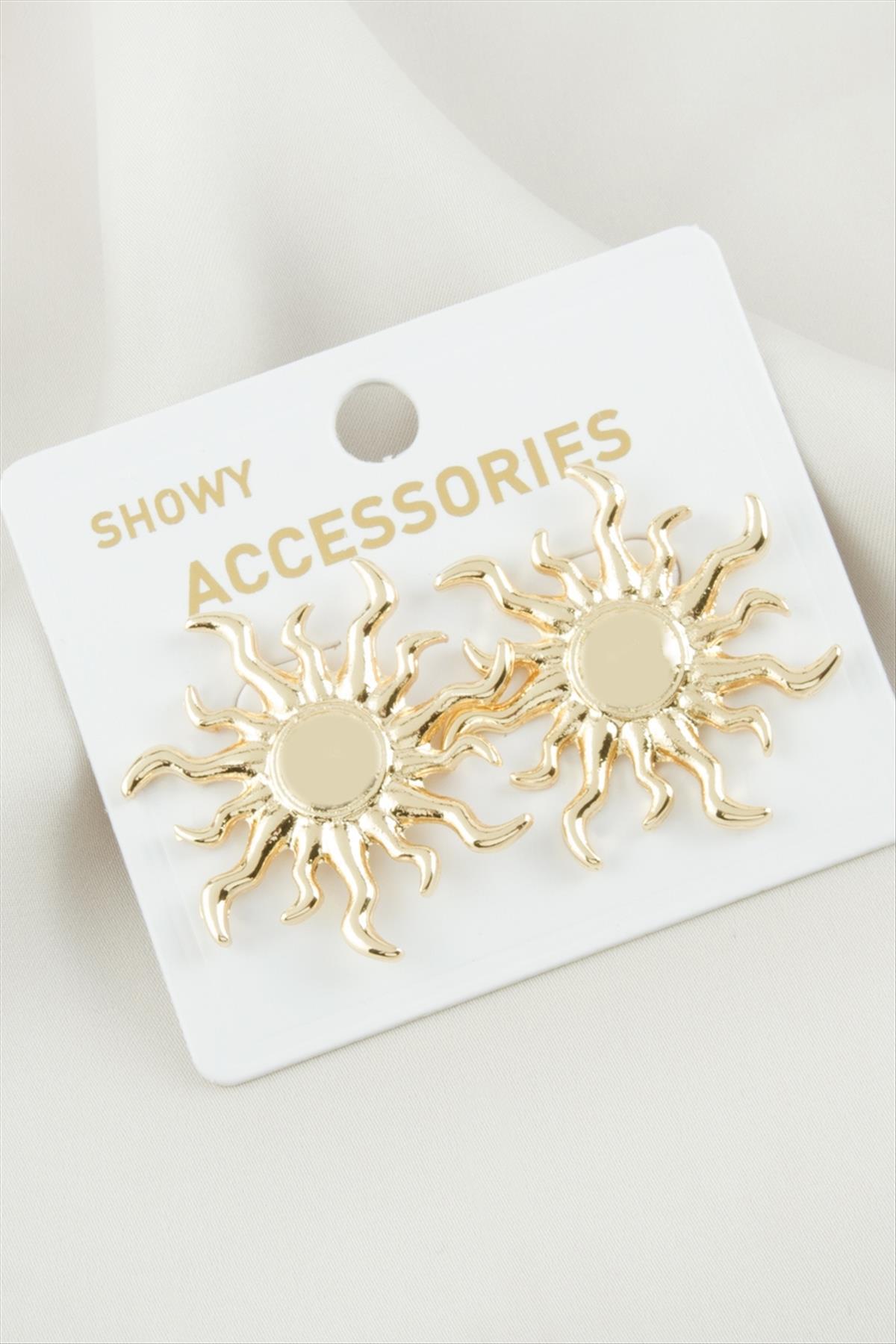 1204322_Gunes-Metal-Kupe-6489.jpg Güneş Metal Küpe-Sarı - Görsel 1