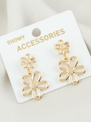 Papatya Metal Küpe-Sarı