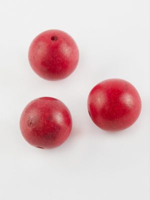 Turkuaz Doğaltaş Kolye Ucu 2,1 cm-Kırmızı