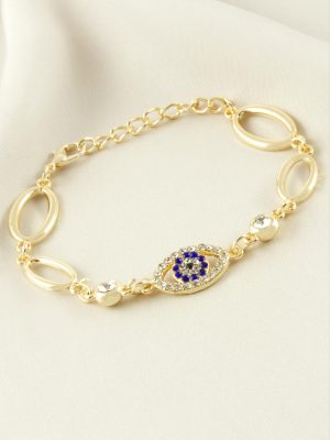 Göz Nazar Taşlı Bileklik-Sarı