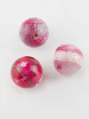 Turkuaz Doğaltaş Kolye Ucu 2 cm-Pembe