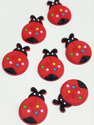 Uğur Böceği Silikonlu Figür 1 Adet-Kırmızı