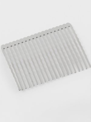 Dalgalı Metal Tarak 1 Adet-Gümüş Rengi