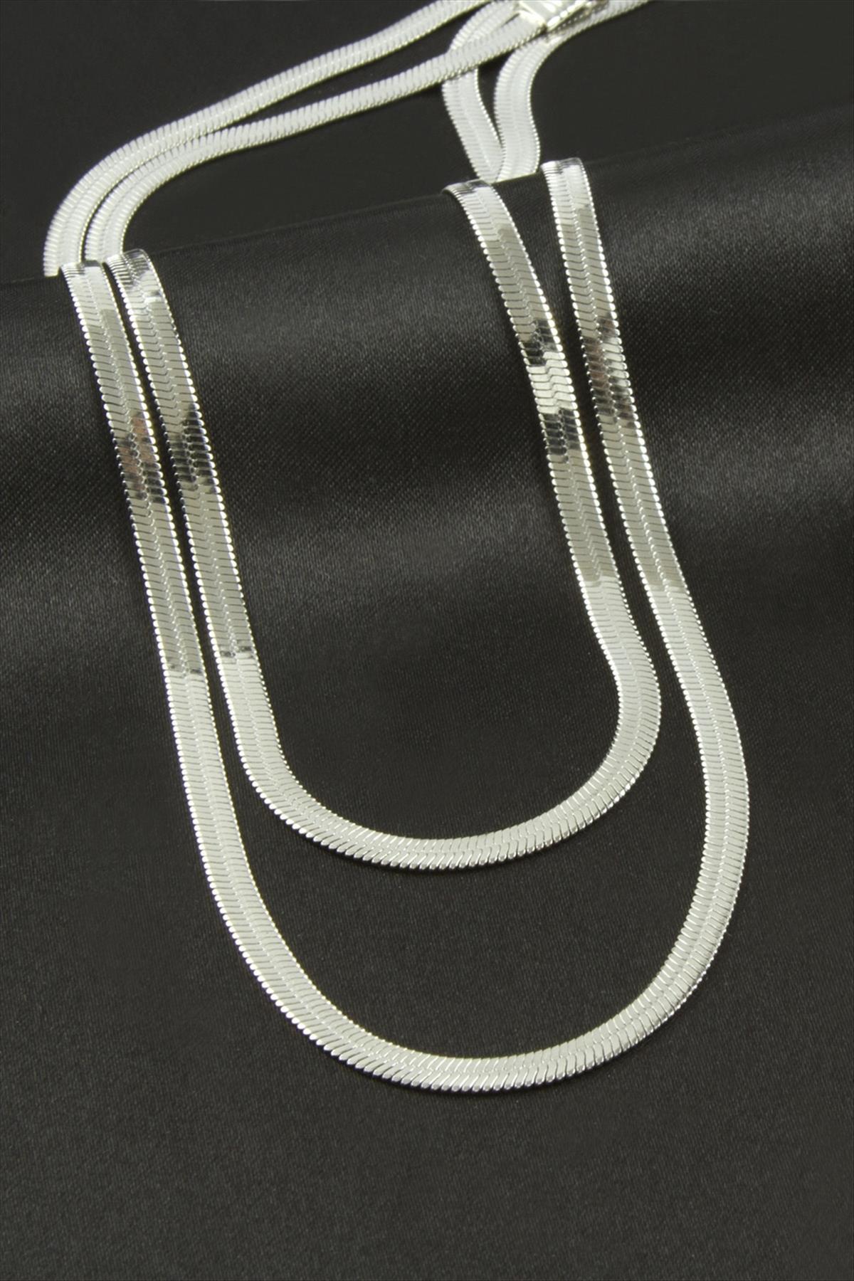 1204470_Italyan-Zincirli-Ikili-Celik-Kolye-e46c.jpg İtalyan Zincirli İkili Çelik Kolye-Gümüş Rengi - Görsel 1