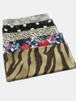 65X140 Karışık Şifon Şal-Renkli