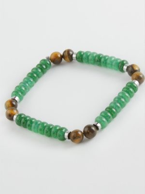 Yeşim Kaplangözü Doğaltaş Bileklik-Yeşil