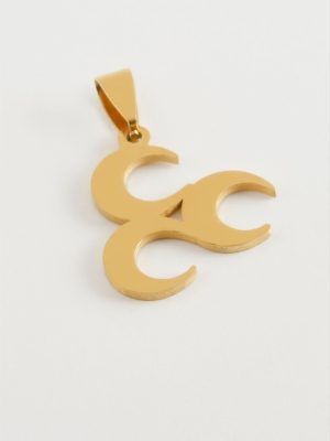 Tuğra Çelik Kolye Ucu 2,5 cm-Sarı