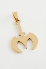 Balta Çelik Kolye Ucu 3,5 cm-Sarı