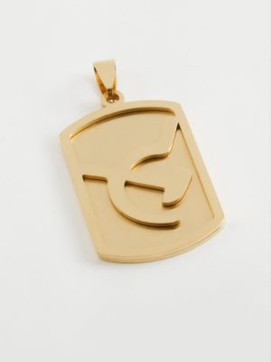 Ok Yay Çelik Kolye Ucu 2,5X4 cm-Sarı