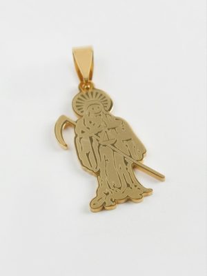 Azrail Çelik Kolye Ucu 3 cm-Sarı