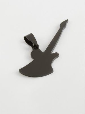 Gitar Çelik Kolye Ucu 4 cm-Siyah