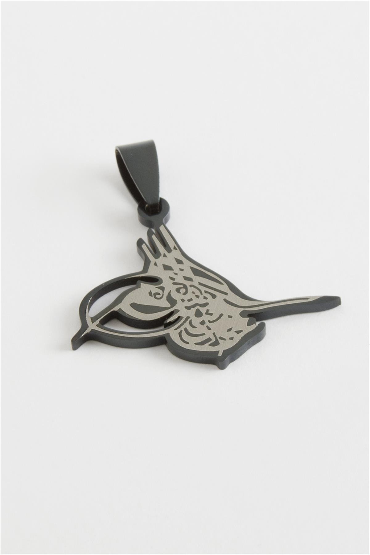 1204750_Tugra-Celik-Kolye-Ucu-25-cm-8ebb.jpg Tuğra Çelik Kolye Ucu 2,5 cm-Siyah - Görsel 1