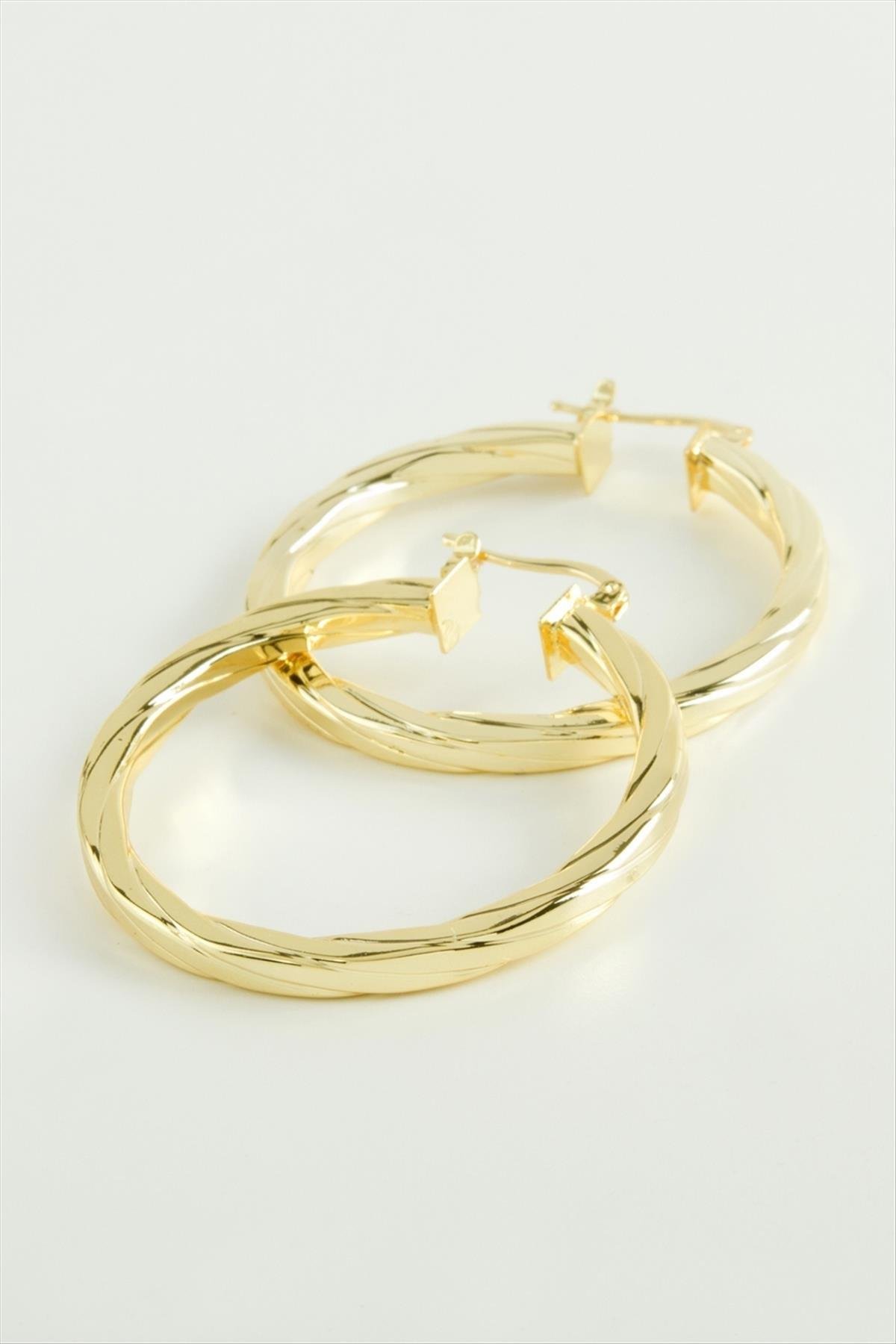 1204770_Ezme-Halka-Kupe-45-cm-7f2e.jpg Ezme Halka Küpe 4,5 cm-Sarı - Görsel 1