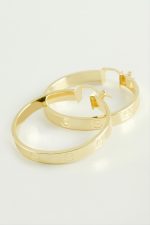 Crt Halka Küpe 4,5 cm-Sarı - Görsel 2