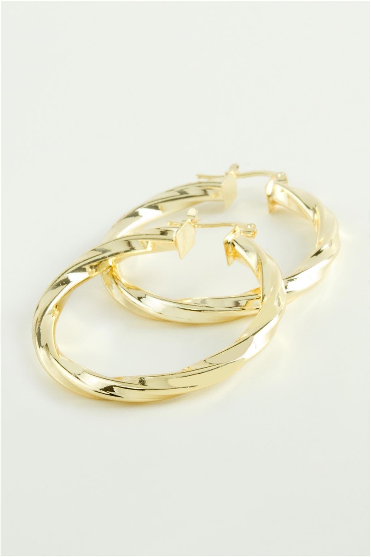 1204772_Burgulu-Halka-Kupe-45-cm-f215.jpg Burgulu Halka Küpe 4,5 cm-Sarı - Görsel 1