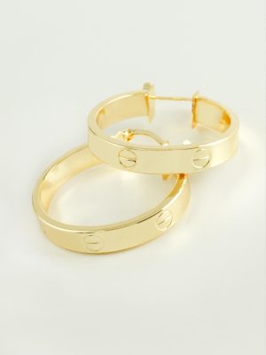 Crt Halka Küpe 3 cm-Sarı