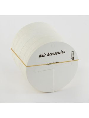 Yuvarlak Saç Aksesuar Kartı-Beyaz