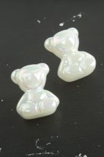 Ayıcık İnci Küpe-Beyaz