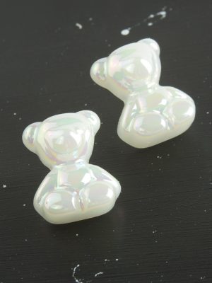 Ayıcık İnci Küpe-Beyaz