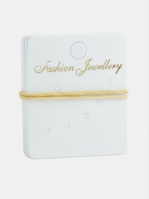 6 Delikli Küpe Kartı 200 Adet-Beyaz