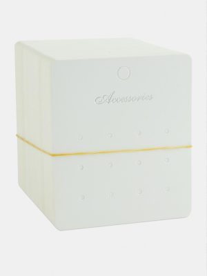 12 Delikli Acc Küpe Kartı-Beyaz