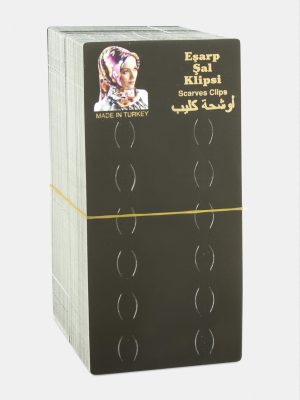 Eşarp Şal Klipsi Kartı-Siyah