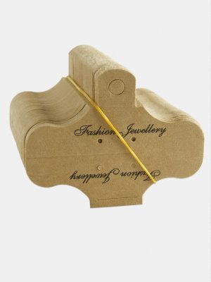 Geçirmeli Kraft Kolye Kartı 200 Adet-Kahverengi