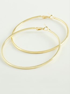 Boru Halka Küpe 6 cm-Sarı