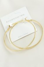 Boru Halka Küpe 6 cm-Sarı - Görsel 2