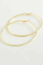 Boru Halka Küpe 6 cm-Gümüş Rengi