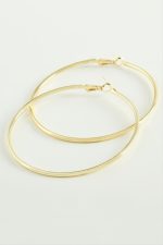 Boru Halka Küpe 5 cm-Gümüş Rengi