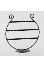 Oval Figürlü Küpe Standı-Siyah - Görsel 2