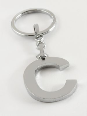 Metal Harf Anahtarlık-C