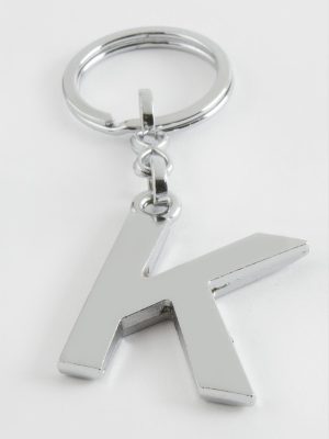 Metal Harf Anahtarlık-K