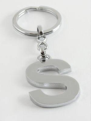 Metal Harf Anahtarlık-S