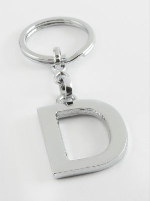 Metal Harf Anahtarlık-D