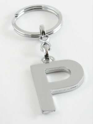 Metal Harf Anahtarlık-P