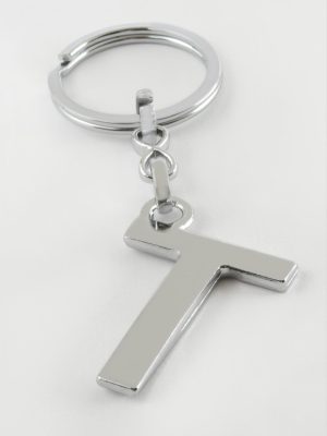 Metal Harf Anahtarlık-T
