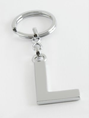 Metal Harf Anahtarlık-L