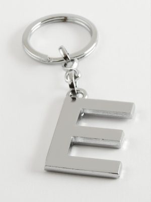 Metal Harf Anahtarlık-E