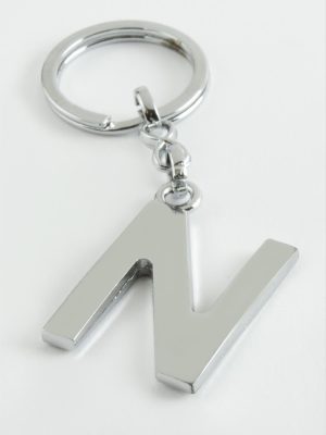 Metal Harf Anahtarlık-N