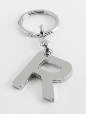 Metal Harf Anahtarlık-R