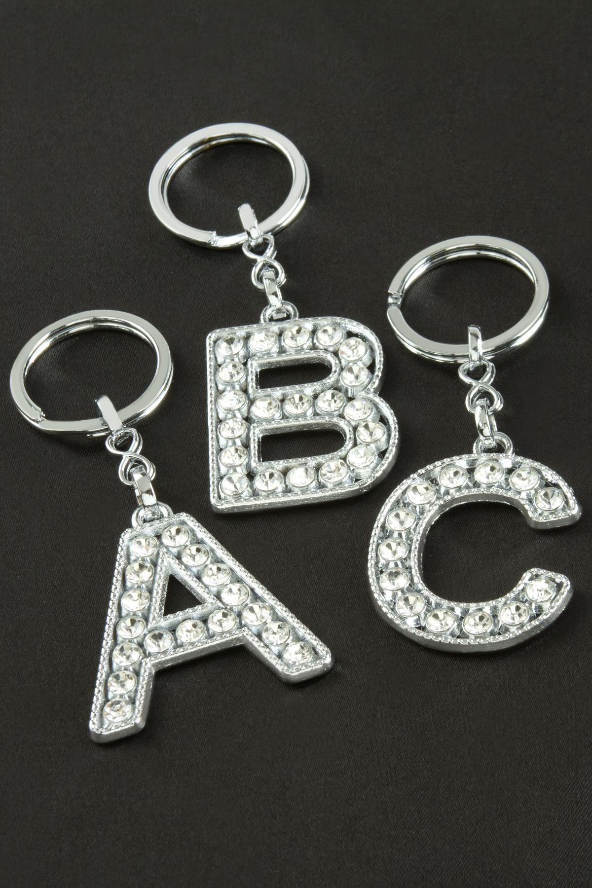 1204903_Gumus-Renkli-Tasli-Harf-Anahtarlik-150c.jpg Gümüş Renkli Taşlı Harf Anahtarlık-C - Görsel 2