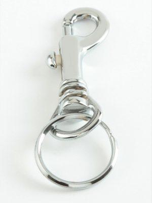 Gemici Kancalı Metal Anahtarlık Küçük-Gümüş Rengi