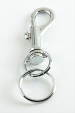 Gemici Kancalı Metal Anahtarlık Orta-Gümüş Rengi